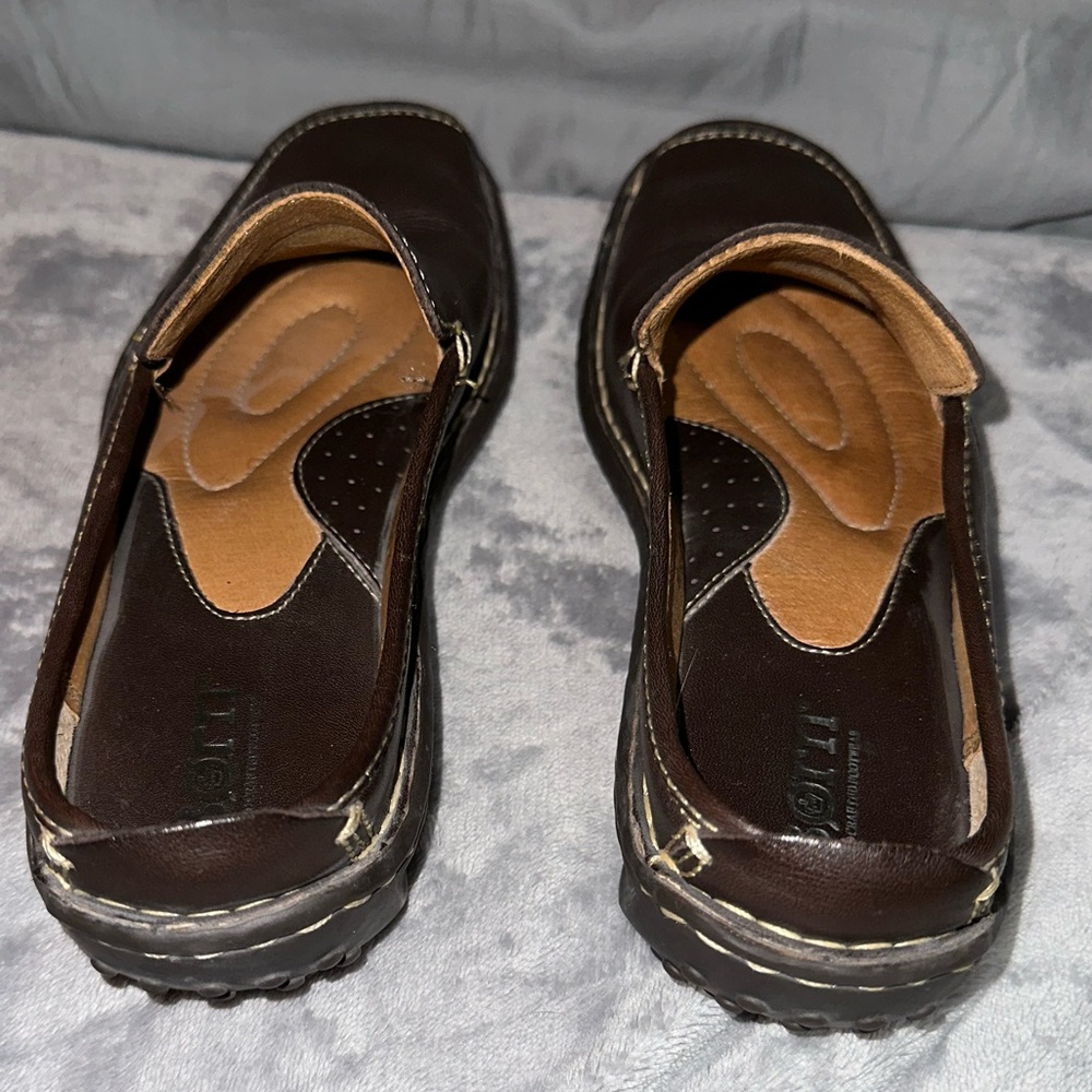 Born Brown Leather Clogs Size 6.5 - Picture 5 of 9